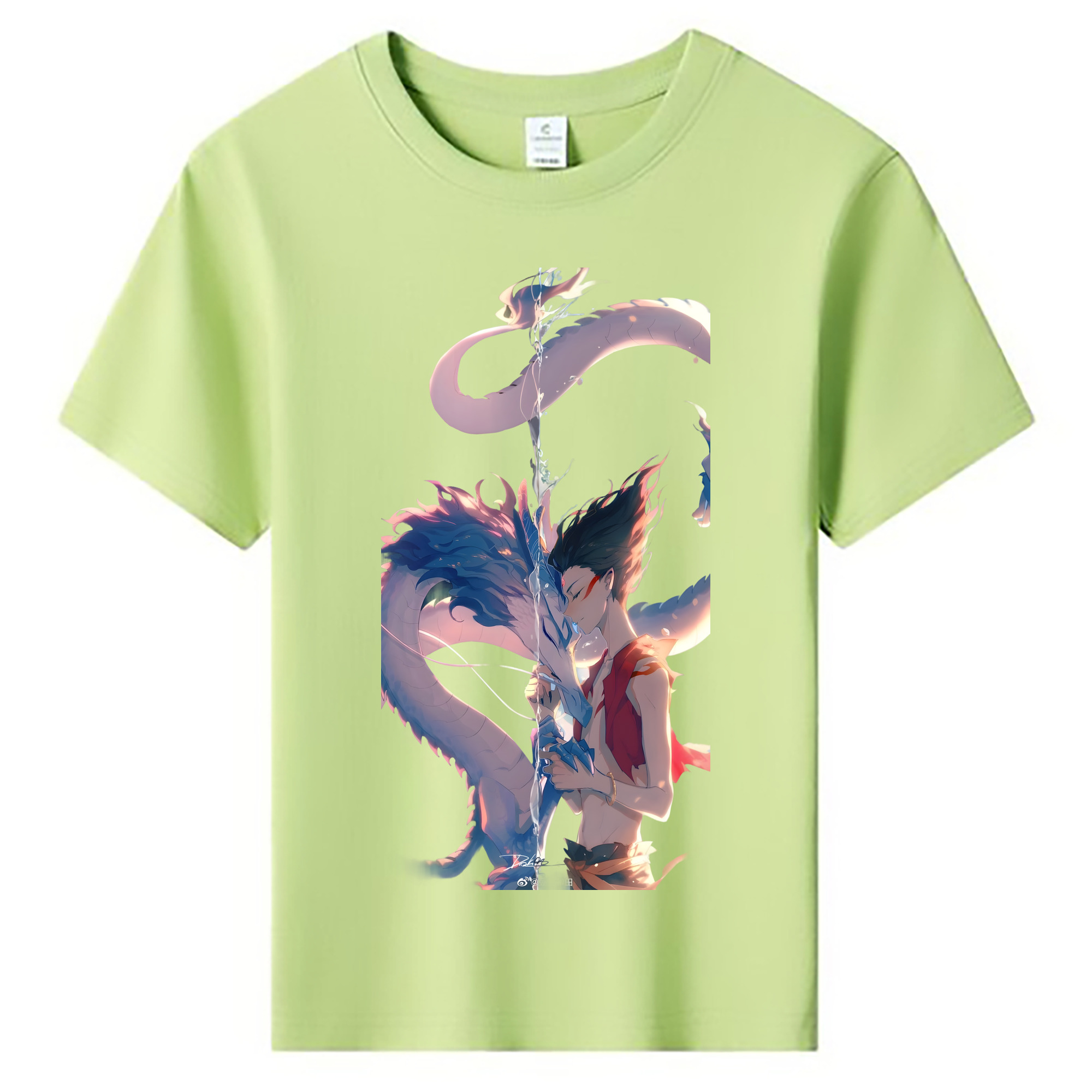 （画像用） Ne Zha 2 ナタ 魔童の大暴れ 綿100％キッズTシャツ（フロントプリント）